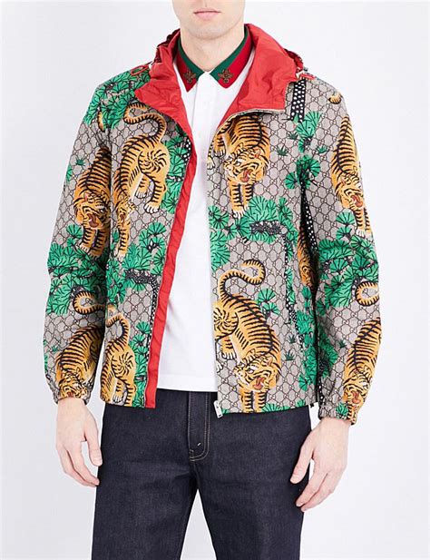 tiger skin coat gucci|Gucci tiger canvas jacket.